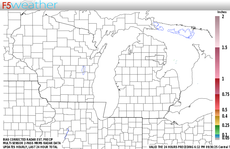 Great Lakes Live Regional NEXRAD Radar Estimated Precipitation