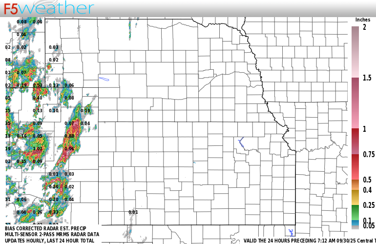 Great Plains Live Regional NEXRAD Radar Estimated Precipitation